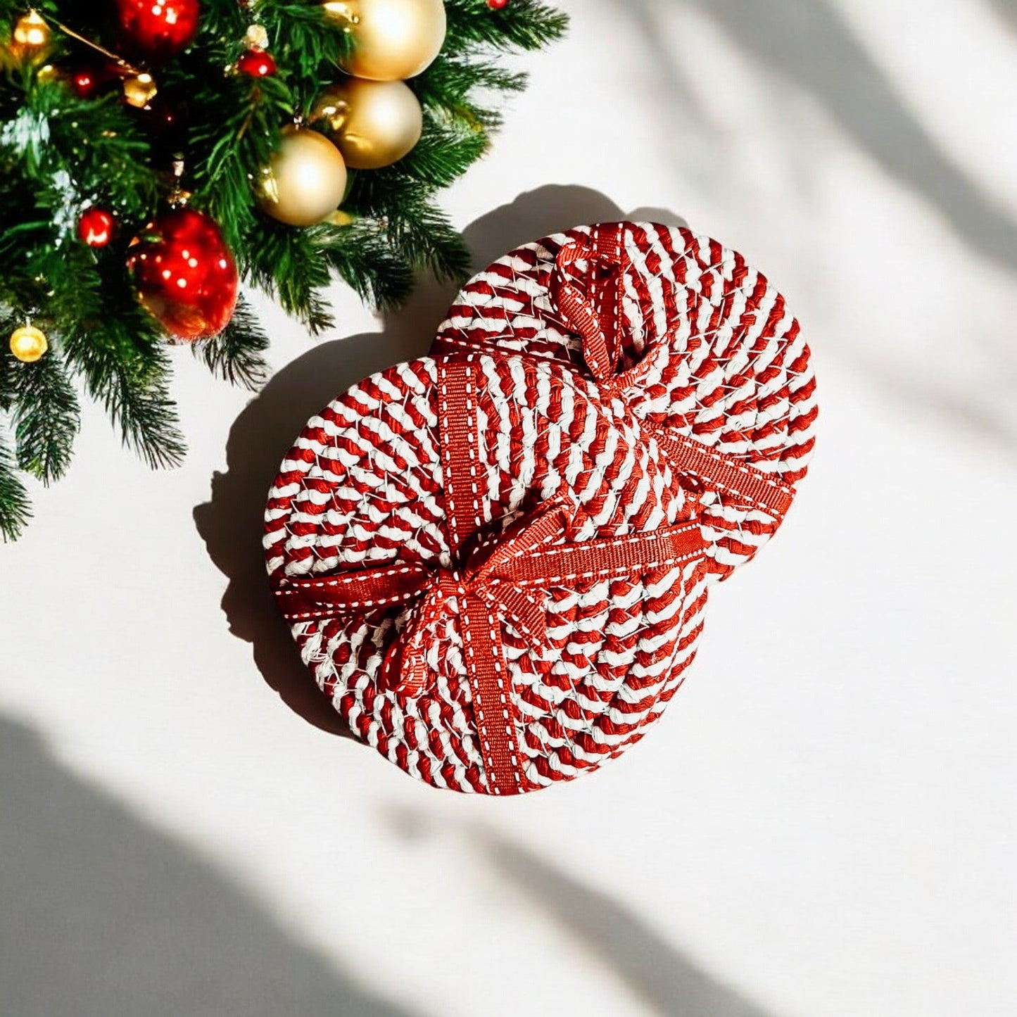 Candy Cane Coaster 4pk-3