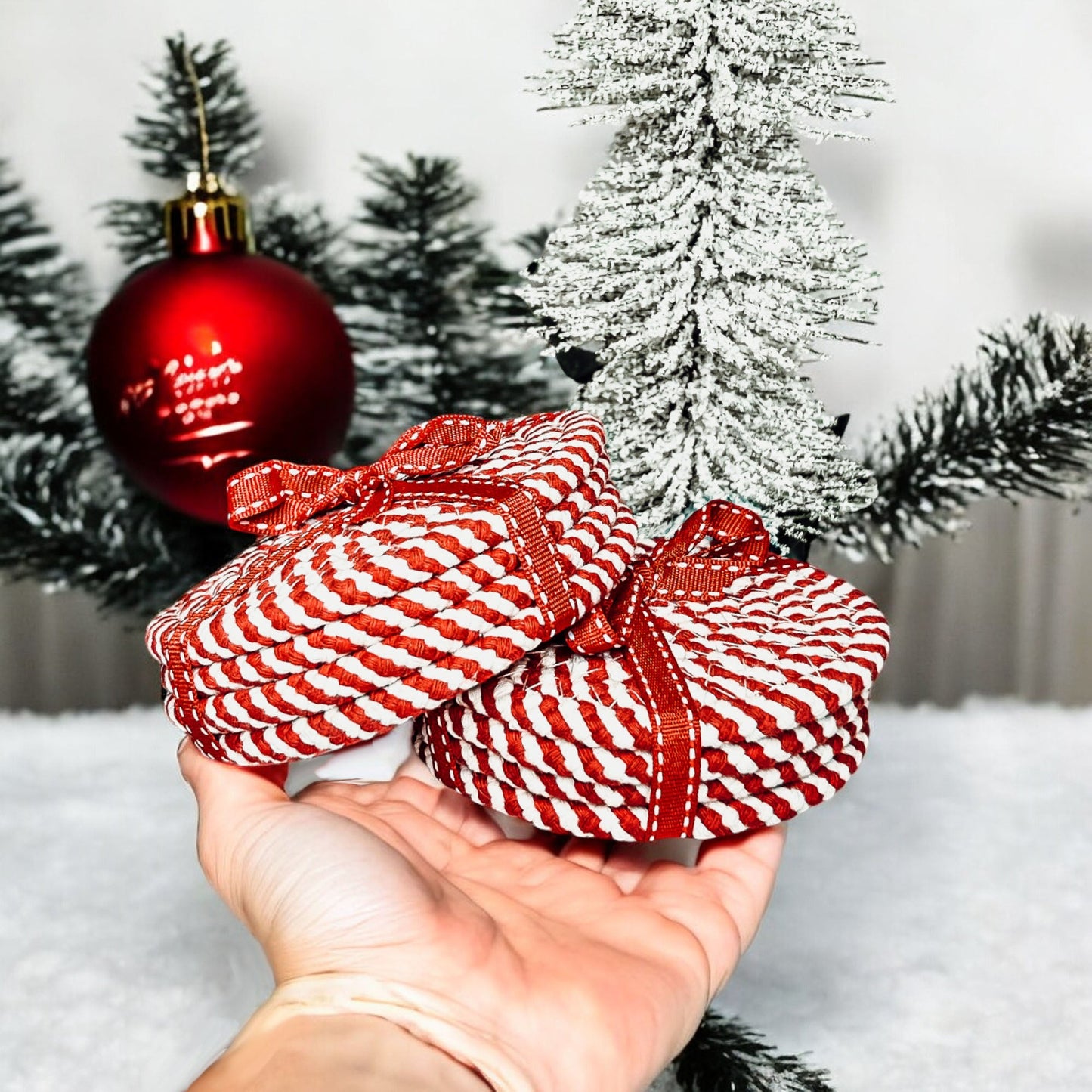 Candy Cane Coaster 4pk-2